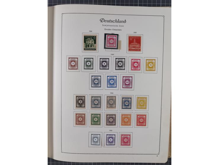 1945/48, ungebrauchte und postfrische Sammlung mit u.a. SBZ, Berlin und Französische Zone, dabei u.a. SBZ in den Hauptnummern