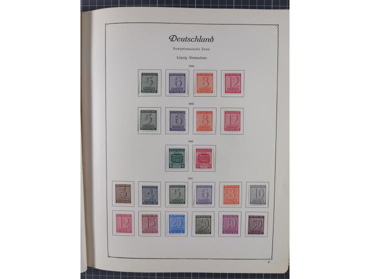 1945/48, ungebrauchte und postfrische Sammlung mit u.a. SBZ, Berlin und Französische Zone, dabei u.a. SBZ in den Hauptnummern
