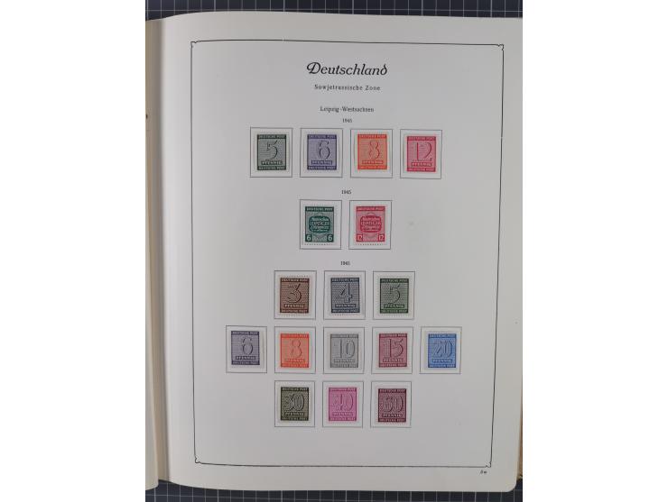 1945/48, ungebrauchte und postfrische Sammlung mit u.a. SBZ, Berlin und Französische Zone, dabei u.a. SBZ in den Hauptnummern