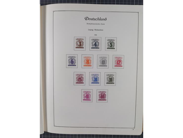 1945/48, ungebrauchte und postfrische Sammlung mit u.a. SBZ, Berlin und Französische Zone, dabei u.a. SBZ in den Hauptnummern
