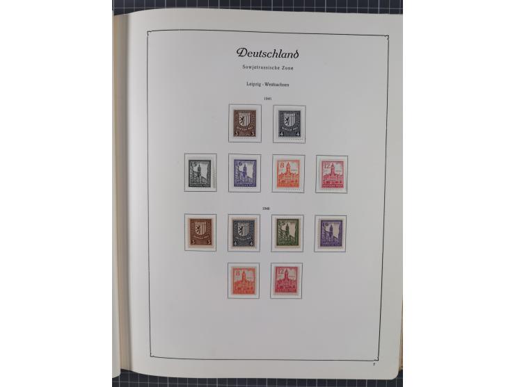 1945/48, ungebrauchte und postfrische Sammlung mit u.a. SBZ, Berlin und Französische Zone, dabei u.a. SBZ in den Hauptnummern