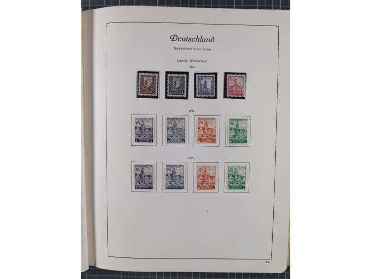 1945/48, ungebrauchte und postfrische Sammlung mit u.a. SBZ, Berlin und Französische Zone, dabei u.a. SBZ in den Hauptnummern
