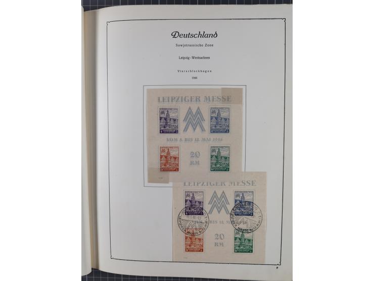 1945/48, ungebrauchte und postfrische Sammlung mit u.a. SBZ, Berlin und Französische Zone, dabei u.a. SBZ in den Hauptnummern