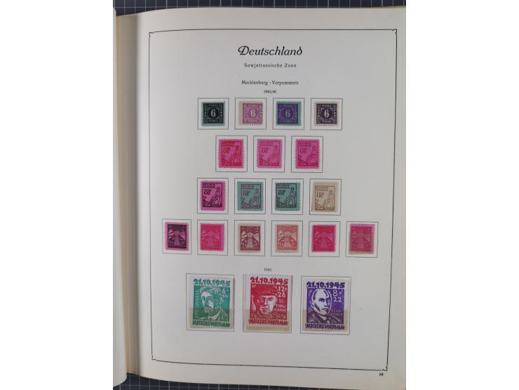1945/48, ungebrauchte und postfrische Sammlung mit u.a. SBZ, Berlin und Französische Zone, dabei u.a. SBZ in den Hauptnummern
