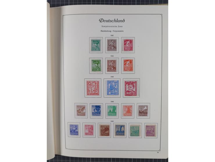 1945/48, ungebrauchte und postfrische Sammlung mit u.a. SBZ, Berlin und Französische Zone, dabei u.a. SBZ in den Hauptnummern