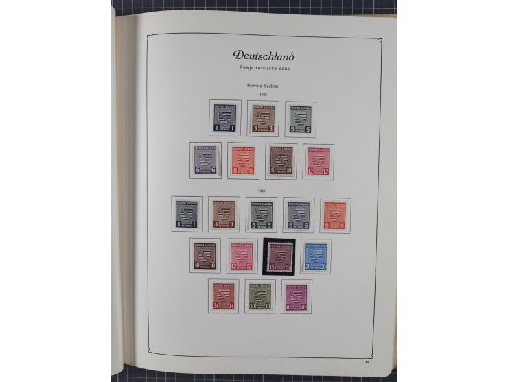 1945/48, ungebrauchte und postfrische Sammlung mit u.a. SBZ, Berlin und Französische Zone, dabei u.a. SBZ in den Hauptnummern