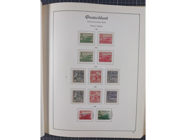 1945/48, ungebrauchte und postfrische Sammlung mit u.a. SBZ, Berlin und Französische Zone, dabei u.a. SBZ in den Hauptnummern