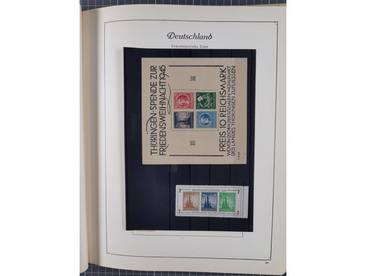 1945/48, ungebrauchte und postfrische Sammlung mit u.a. SBZ, Berlin und Französische Zone, dabei u.a. SBZ in den Hauptnummern