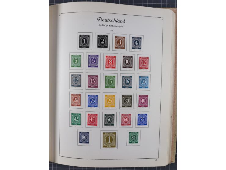 1945/48, ungebrauchte und postfrische Sammlung mit u.a. SBZ, Berlin und Französische Zone, dabei u.a. SBZ in den Hauptnummern