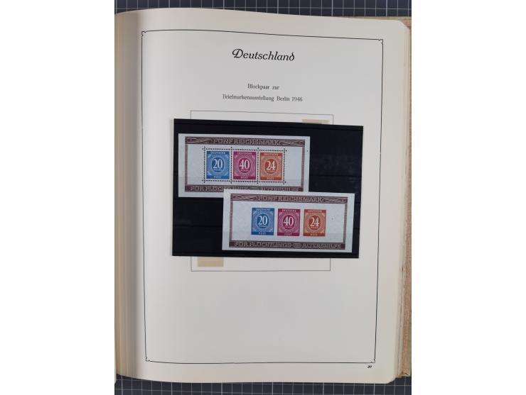 1945/48, ungebrauchte und postfrische Sammlung mit u.a. SBZ, Berlin und Französische Zone, dabei u.a. SBZ in den Hauptnummern
