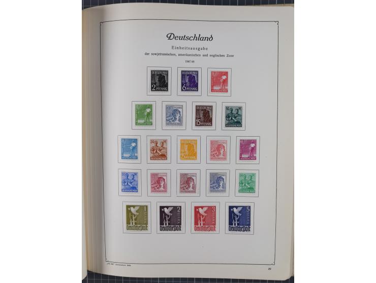 1945/48, ungebrauchte und postfrische Sammlung mit u.a. SBZ, Berlin und Französische Zone, dabei u.a. SBZ in den Hauptnummern