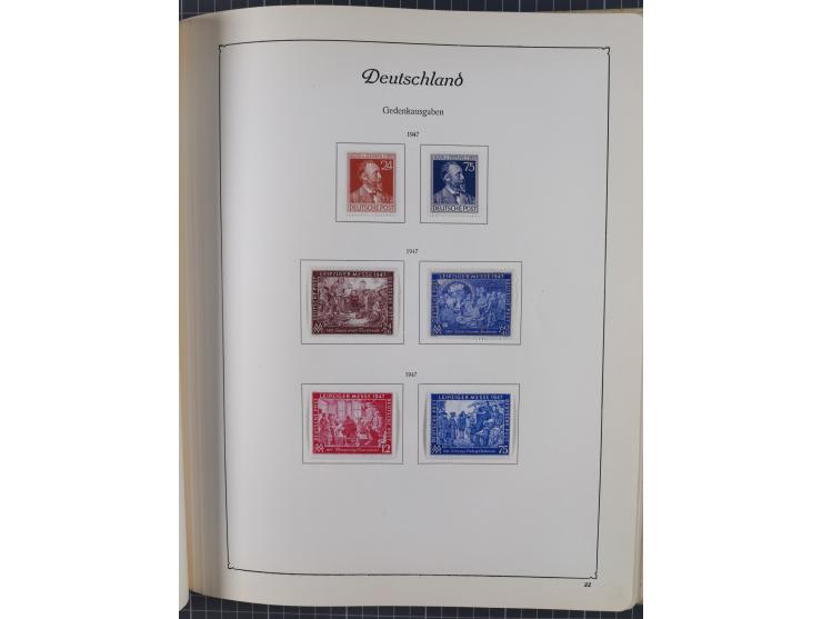 1945/48, ungebrauchte und postfrische Sammlung mit u.a. SBZ, Berlin und Französische Zone, dabei u.a. SBZ in den Hauptnummern