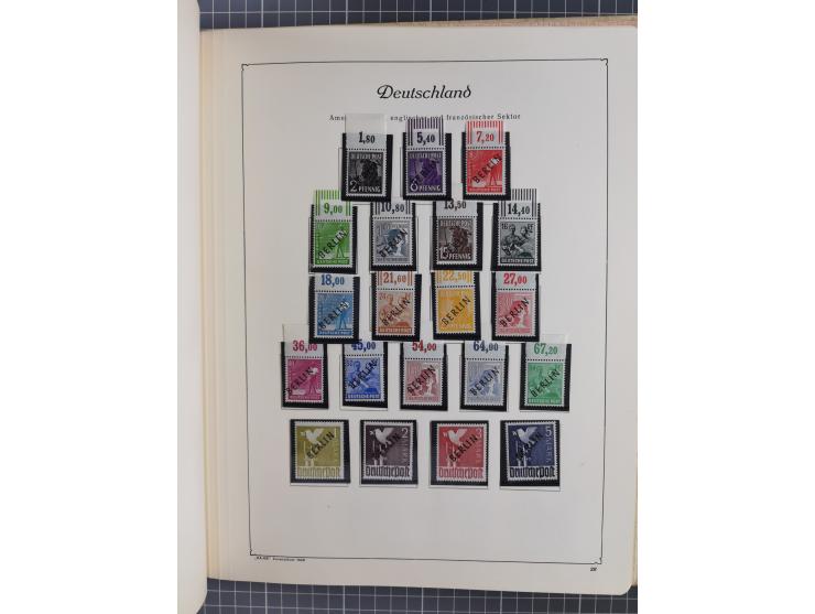 1945/48, ungebrauchte und postfrische Sammlung mit u.a. SBZ, Berlin und Französische Zone, dabei u.a. SBZ in den Hauptnummern