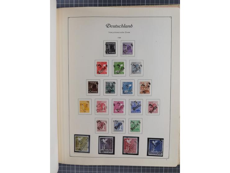 1945/48, ungebrauchte und postfrische Sammlung mit u.a. SBZ, Berlin und Französische Zone, dabei u.a. SBZ in den Hauptnummern