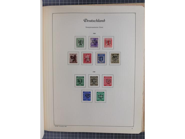 1945/48, ungebrauchte und postfrische Sammlung mit u.a. SBZ, Berlin und Französische Zone, dabei u.a. SBZ in den Hauptnummern
