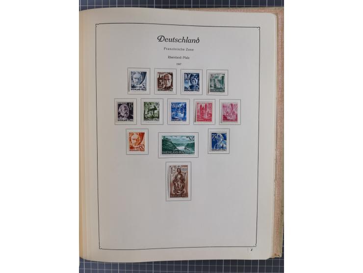 1945/48, ungebrauchte und postfrische Sammlung mit u.a. SBZ, Berlin und Französische Zone, dabei u.a. SBZ in den Hauptnummern