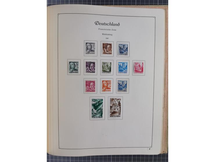 1945/48, ungebrauchte und postfrische Sammlung mit u.a. SBZ, Berlin und Französische Zone, dabei u.a. SBZ in den Hauptnummern