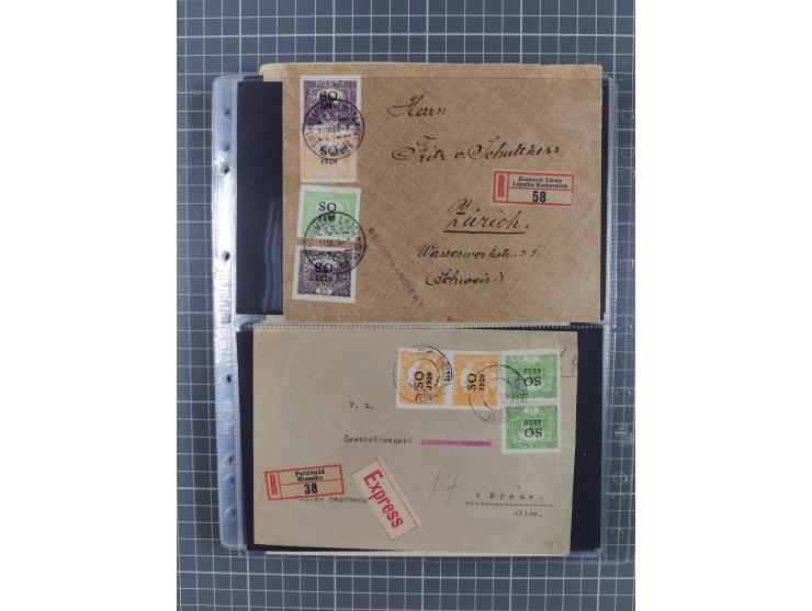 1918/38, over 135 covers with plenty of interesting multiple and combination frankings, registered mail, noted fine choice of
