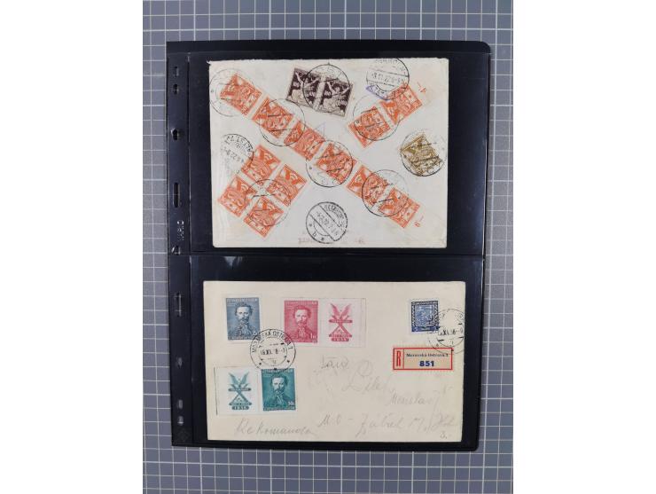 1918/38, over 135 covers with plenty of interesting multiple and combination frankings, registered mail, noted fine choice of