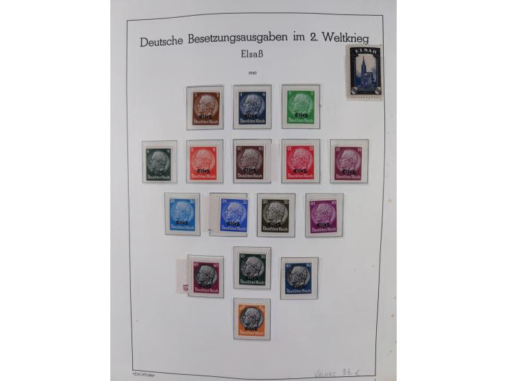 1939/44, postfrische/ungebrauchte und gestempelte Sammlung mit einige Belegen, inklusive Dienstmarken, bessere Ausgaben mit A