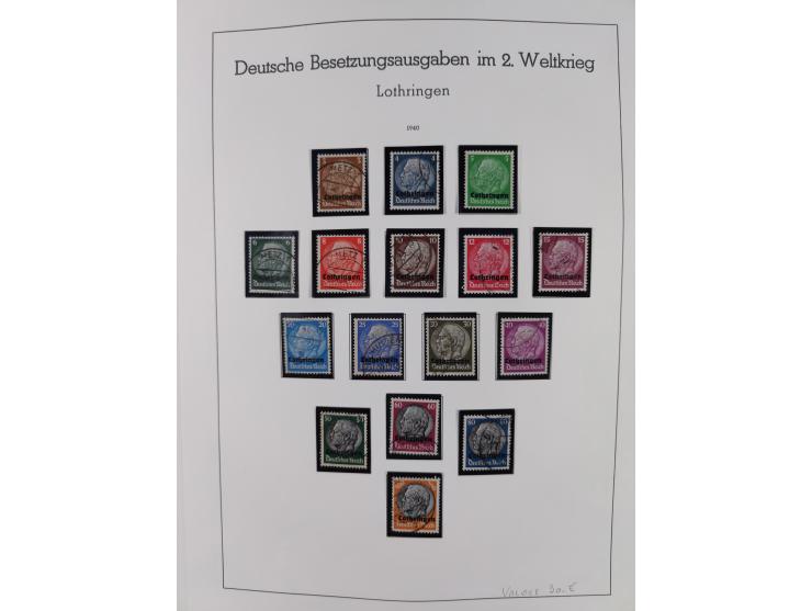 1939/44, postfrische/ungebrauchte und gestempelte Sammlung mit einige Belegen, inklusive Dienstmarken, bessere Ausgaben mit A