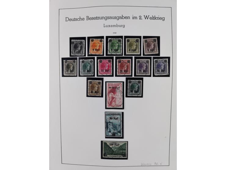 1939/44, postfrische/ungebrauchte und gestempelte Sammlung mit einige Belegen, inklusive Dienstmarken, bessere Ausgaben mit A