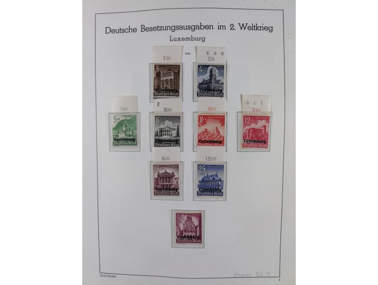 1939/44, postfrische/ungebrauchte und gestempelte Sammlung mit einige Belegen, inklusive Dienstmarken, bessere Ausgaben mit A