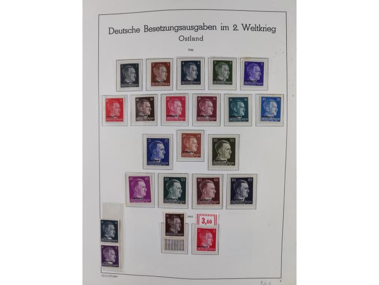 1939/44, postfrische/ungebrauchte und gestempelte Sammlung mit einige Belegen, inklusive Dienstmarken, bessere Ausgaben mit A