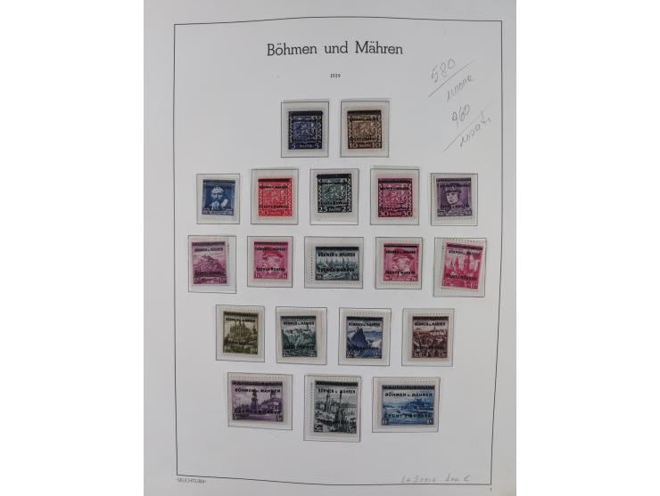 1939/44, postfrische/ungebrauchte und gestempelte Sammlung mit einige Belegen, inklusive Dienstmarken, bessere Ausgaben mit A
