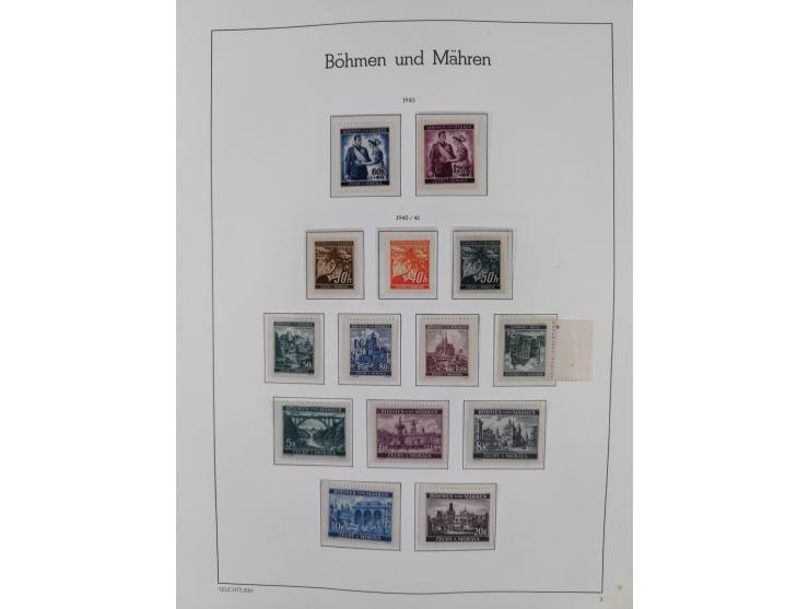 1939/44, postfrische/ungebrauchte und gestempelte Sammlung mit einige Belegen, inklusive Dienstmarken, bessere Ausgaben mit A