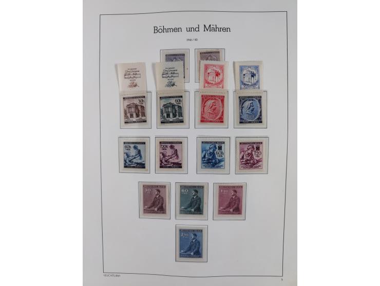 1939/44, postfrische/ungebrauchte und gestempelte Sammlung mit einige Belegen, inklusive Dienstmarken, bessere Ausgaben mit A