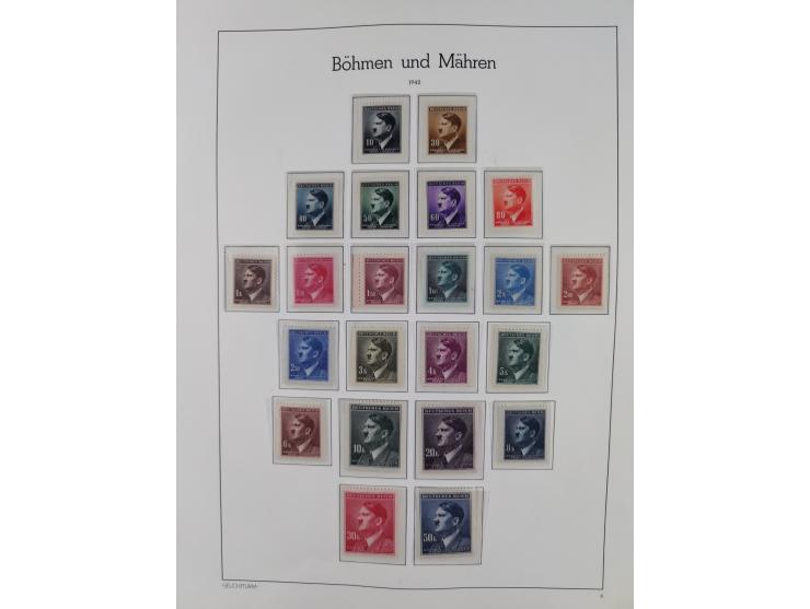1939/44, postfrische/ungebrauchte und gestempelte Sammlung mit einige Belegen, inklusive Dienstmarken, bessere Ausgaben mit A