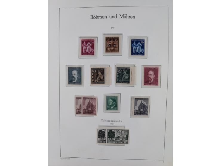 1939/44, postfrische/ungebrauchte und gestempelte Sammlung mit einige Belegen, inklusive Dienstmarken, bessere Ausgaben mit A