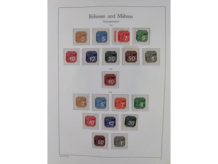 1939/44, postfrische/ungebrauchte und gestempelte Sammlung mit einige Belegen, inklusive Dienstmarken, bessere Ausgaben mit A