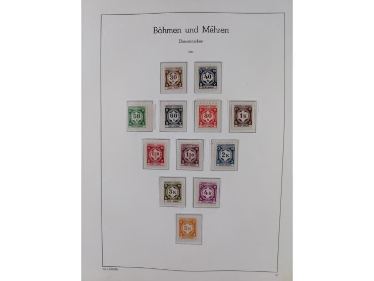1939/44, postfrische/ungebrauchte und gestempelte Sammlung mit einige Belegen, inklusive Dienstmarken, bessere Ausgaben mit A