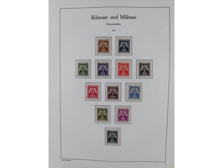 1939/44, postfrische/ungebrauchte und gestempelte Sammlung mit einige Belegen, inklusive Dienstmarken, bessere Ausgaben mit A