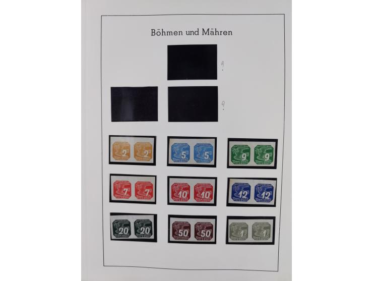 1939/44, postfrische/ungebrauchte und gestempelte Sammlung mit einige Belegen, inklusive Dienstmarken, bessere Ausgaben mit A