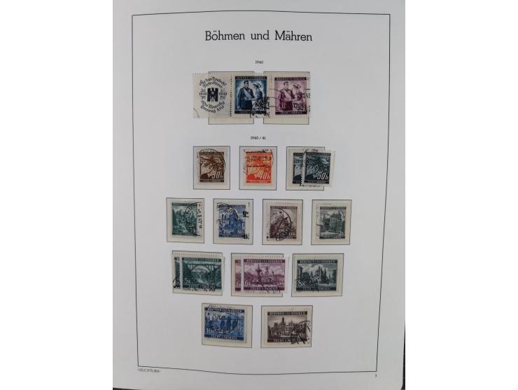 1939/44, postfrische/ungebrauchte und gestempelte Sammlung mit einige Belegen, inklusive Dienstmarken, bessere Ausgaben mit A