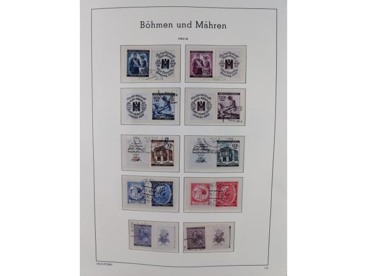 1939/44, postfrische/ungebrauchte und gestempelte Sammlung mit einige Belegen, inklusive Dienstmarken, bessere Ausgaben mit A