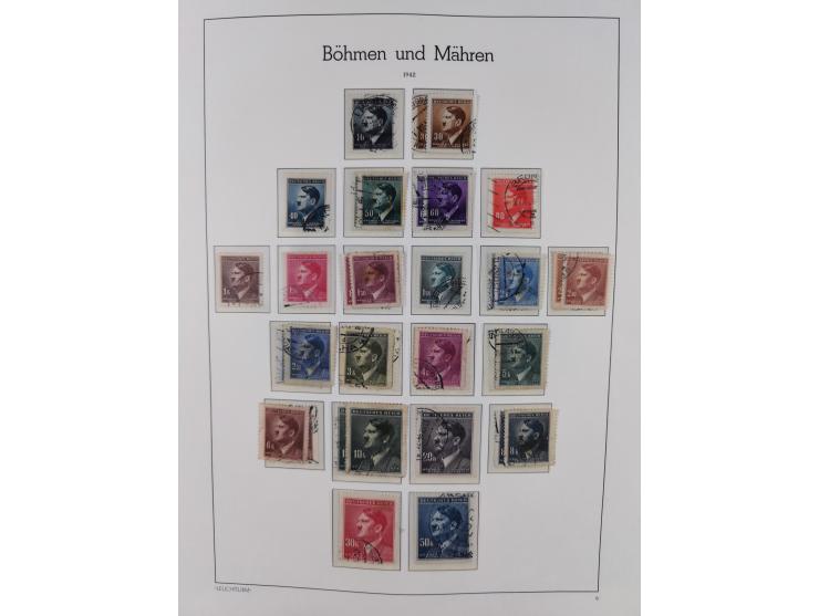 1939/44, postfrische/ungebrauchte und gestempelte Sammlung mit einige Belegen, inklusive Dienstmarken, bessere Ausgaben mit A