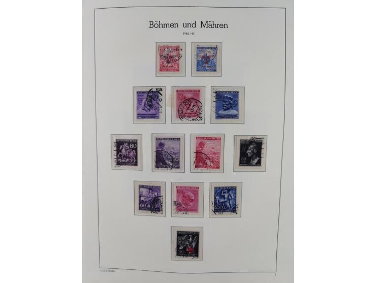 1939/44, postfrische/ungebrauchte und gestempelte Sammlung mit einige Belegen, inklusive Dienstmarken, bessere Ausgaben mit A