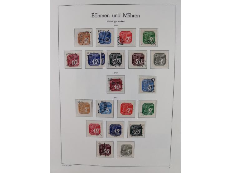 1939/44, postfrische/ungebrauchte und gestempelte Sammlung mit einige Belegen, inklusive Dienstmarken, bessere Ausgaben mit A