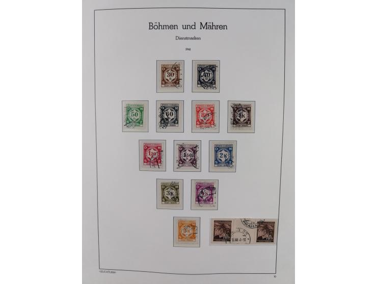 1939/44, postfrische/ungebrauchte und gestempelte Sammlung mit einige Belegen, inklusive Dienstmarken, bessere Ausgaben mit A