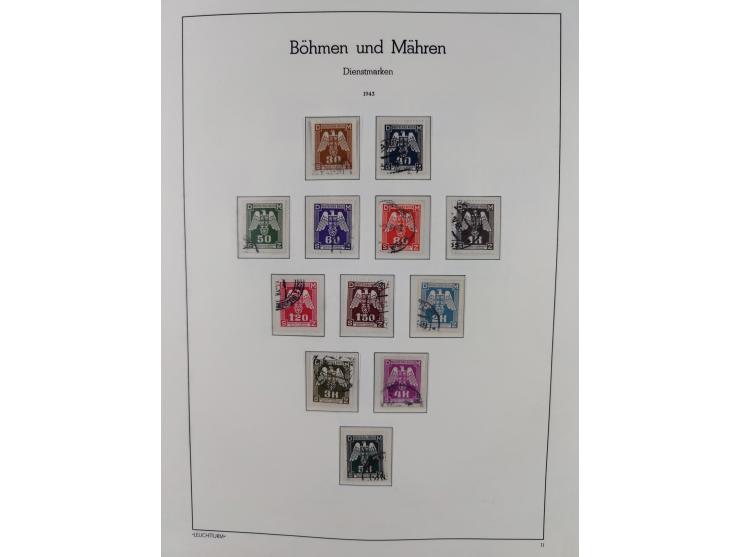 1939/44, postfrische/ungebrauchte und gestempelte Sammlung mit einige Belegen, inklusive Dienstmarken, bessere Ausgaben mit A