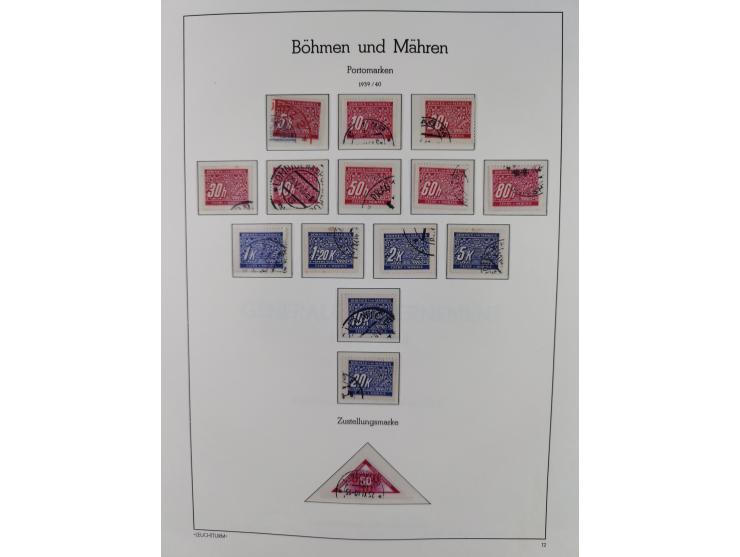 1939/44, postfrische/ungebrauchte und gestempelte Sammlung mit einige Belegen, inklusive Dienstmarken, bessere Ausgaben mit A