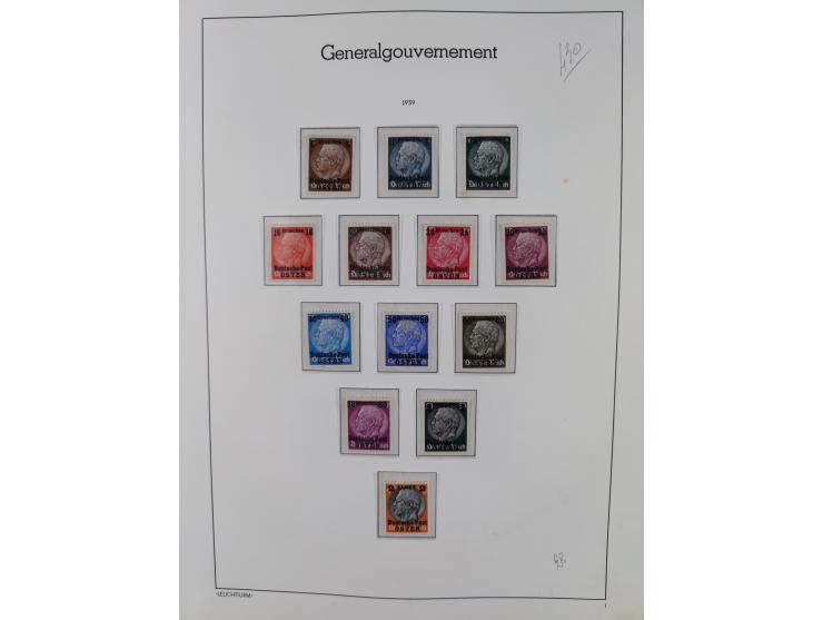 1939/44, postfrische/ungebrauchte und gestempelte Sammlung mit einige Belegen, inklusive Dienstmarken, bessere Ausgaben mit A
