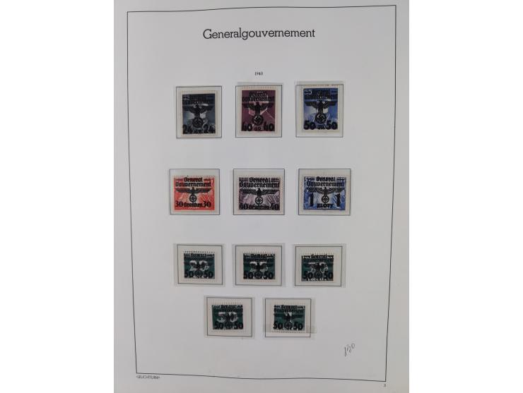 1939/44, postfrische/ungebrauchte und gestempelte Sammlung mit einige Belegen, inklusive Dienstmarken, bessere Ausgaben mit A