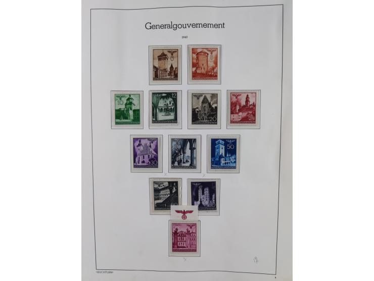 1939/44, postfrische/ungebrauchte und gestempelte Sammlung mit einige Belegen, inklusive Dienstmarken, bessere Ausgaben mit A