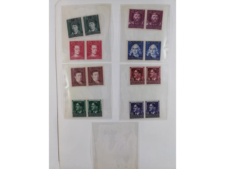 1939/44, postfrische/ungebrauchte und gestempelte Sammlung mit einige Belegen, inklusive Dienstmarken, bessere Ausgaben mit A
