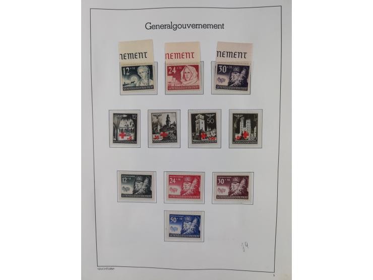 1939/44, postfrische/ungebrauchte und gestempelte Sammlung mit einige Belegen, inklusive Dienstmarken, bessere Ausgaben mit A